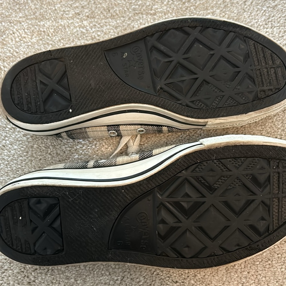 Converse All Star Plaid Low Top Sneakers - Picture 5 of 5